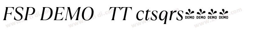 FSP DEMO   TT ctsqrs字体转换